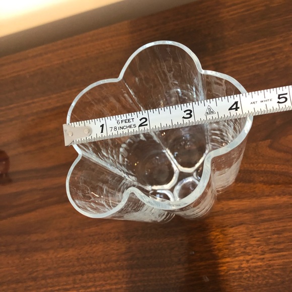 Vintage Mid Century Modern Swedish Abstract Art Glass Cloud Vase - Picture 8 of 15